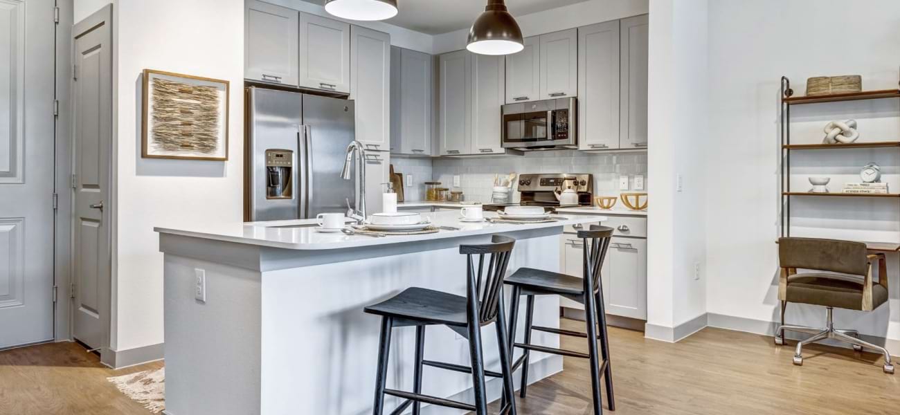 Well-lit kitchen with ample counter space